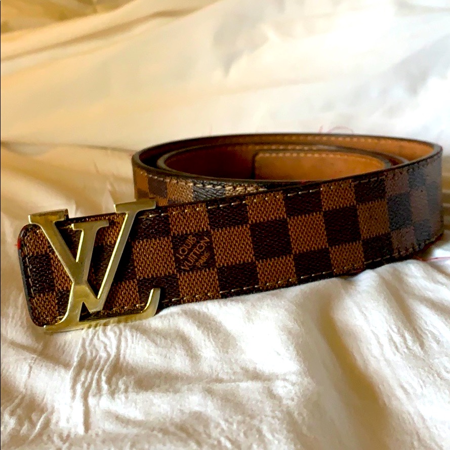 louis vuitton brown belt men